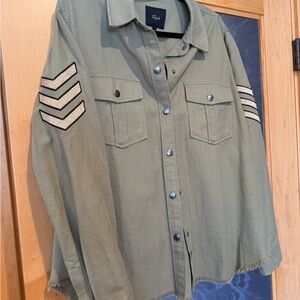 Women’s Green Casual Shirt Jacket